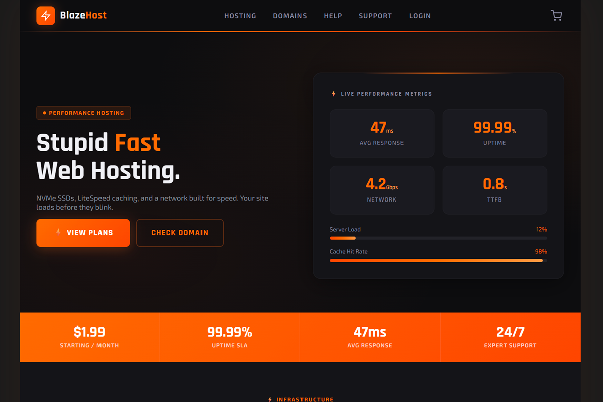 BlazeHost Theme Preview