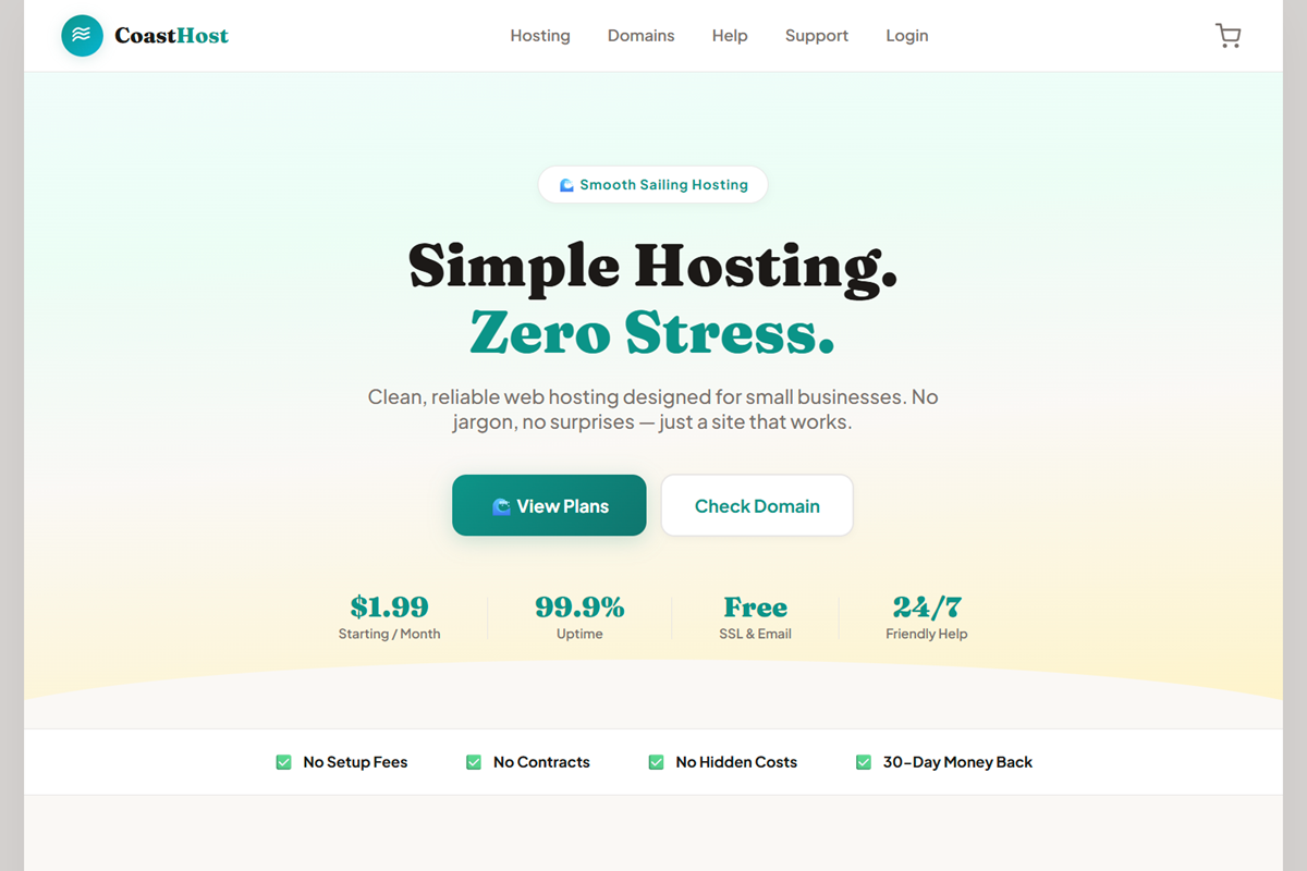 CoastHost Theme Preview