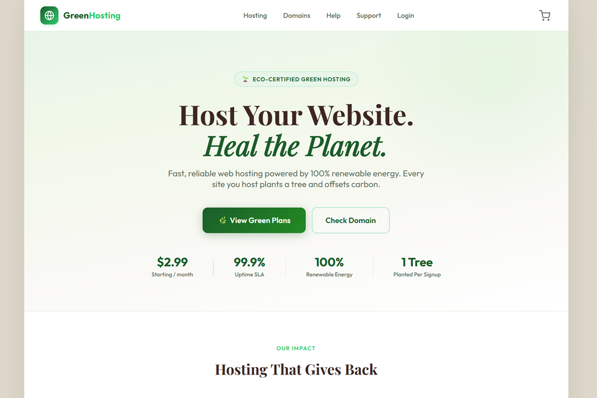 GreenHosting Theme Preview